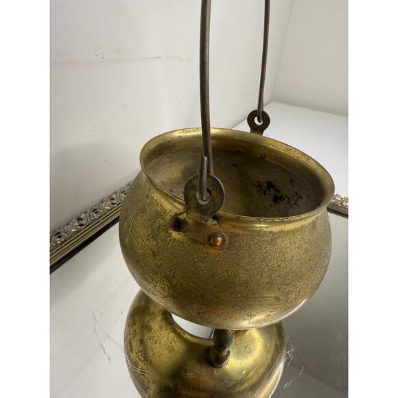 Vintage cauldron in bronze, bronze cauldron, vintage cauldron, Witches cauldron, - Picture 4 of 10